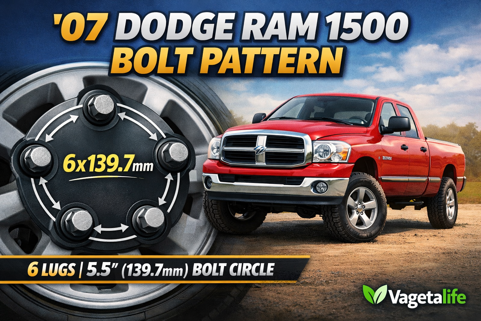 07 dodge ram 1500 bolt pattern